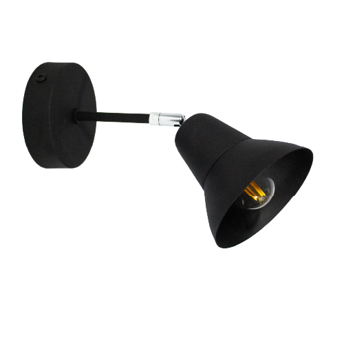 Aplique Cono 1 luz E27 negro